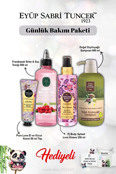 Eyüp Sabri Tuncer Vücut Spreyi Love Kisses ve Pure Love Krem, Zeytinyağlı Şam...