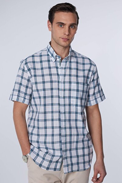 Tudors Erkek Regular Fit Klasik Kesim Oversize %100 Pamuk Keten Doku Tek Cep ...