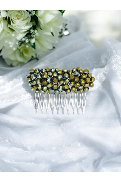gelinmz Stylish Crystal Comb for Engagement and Birth - 6X2 Cm, Color Alternative