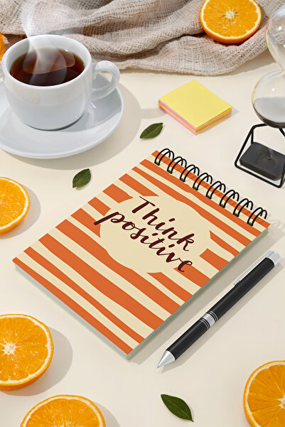 My Mia Art Bloc de note cu copertă rigidă Think Positive, 12x17 cm