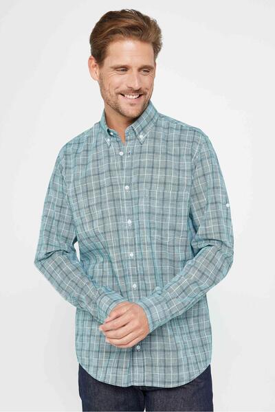 Tudors Ανδρικό πουκάμισο με κανονική εφαρμογή Classic Cut 100% βαμβακερό λινό...