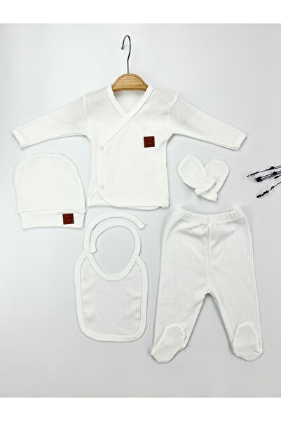 OMY Set of 5 Corded Baby Newborn 100% Cotton Hospital Release