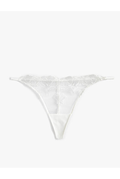 Koton String-Höschen mit Spitze und Blumenmuster