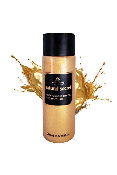 Natural Secret زيت الجسم الجاف اللامع للعناية بالوجه والجسم والشعر 200 مل / ز...
