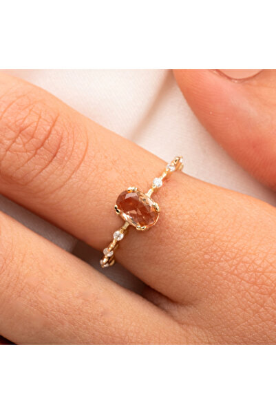 FasekGold Gümüş Yüzük - Mini Zultanit İhtişamı Kadın 925 Ayar Gümüş Evlilik Teklifi Yüzüğü