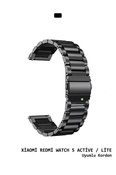 CONOCER Xiaomi Redmi Watch 5 Active / Lite Uyumlu Bakla Metal Paslanmaz Çelik Yüksek Kalite Kordon