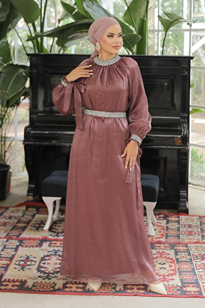 hakimoda فستان ساريم إشيلتي تاشلي روز تيسيتور للسهرات