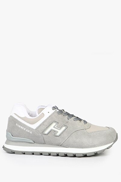 Hammer Jack Чилийски дамски спортни обувки от естествена кожа в цвят цимент-бял