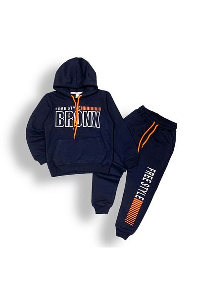 Mnk Baby&Kids Σετ αθλητικής φόρμας διπλής όψης Bronx Navy Blue - Mnk0459 Şardonlu