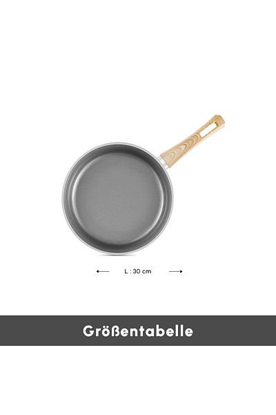 Karaca Swiss Crystal Induction Bratpfanne, 30 cm, Creme