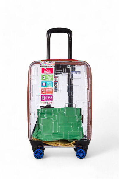 Bilik Deri Taba Unisex Kabin Boy Valiz 10136-K