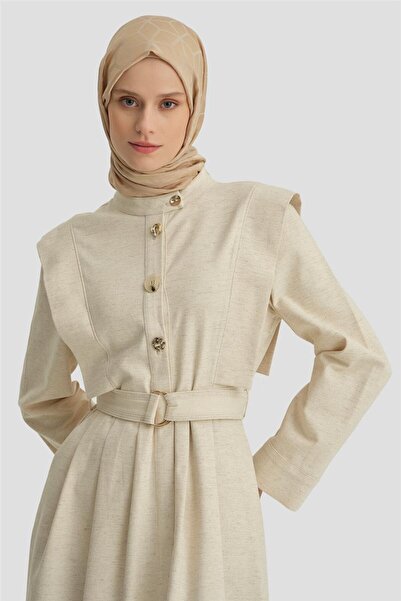 Armine Moonstone Shoulder Detail Button Dress - 24K9908