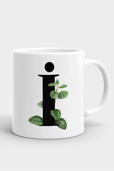 Fotografyabaskı White Porcelain I Letter Mug