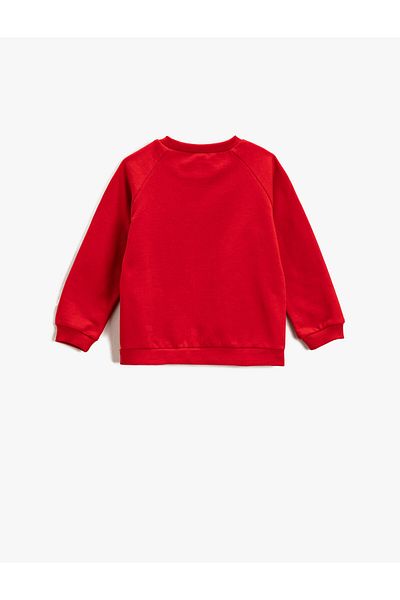 Koton Sweatshirt New Year Themed Pompom Detailed Glitter Crew Neck