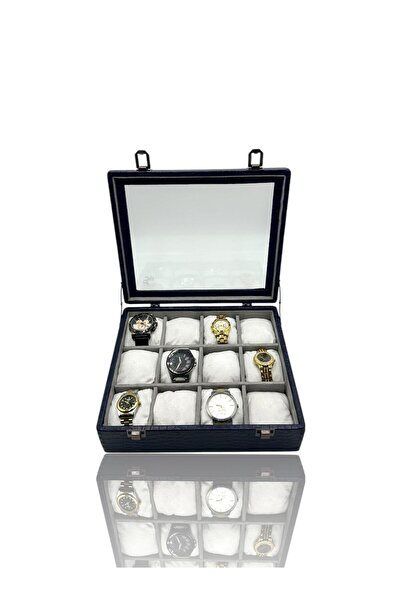 Dijital Çarşı Cutie de ceasuri Diji 12 piese Crocodil bleumarin