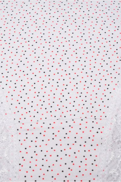 Tutku High Waist Wide Fit Lace Detailed Polka Dot Bato Panties
