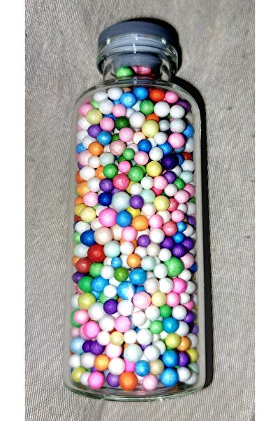 AYYILDIZ Rainbow Pastel Tone Mini Foam Beads for Decorations for Resin in 30ml Glass Bottle