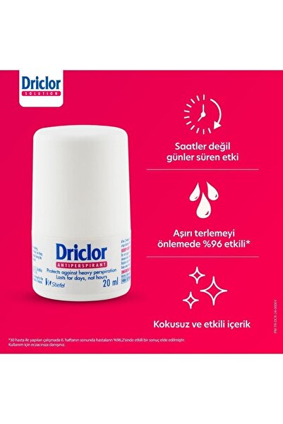 Driclor Anti Perspirant Roll On 20 ml X 2 Adet