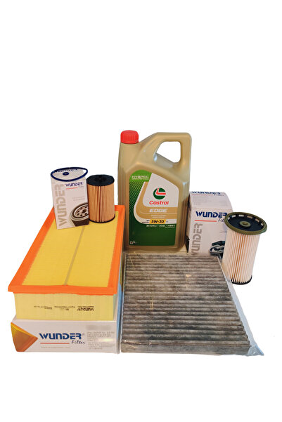 WUNDER VOLKSWAGEN PASSAT B8 KASA 1.6 TDİ FİLTRE CASTROL EDGE 5W30 YAĞ BAKIM SETİ 2014 SONRASI UYUMLU