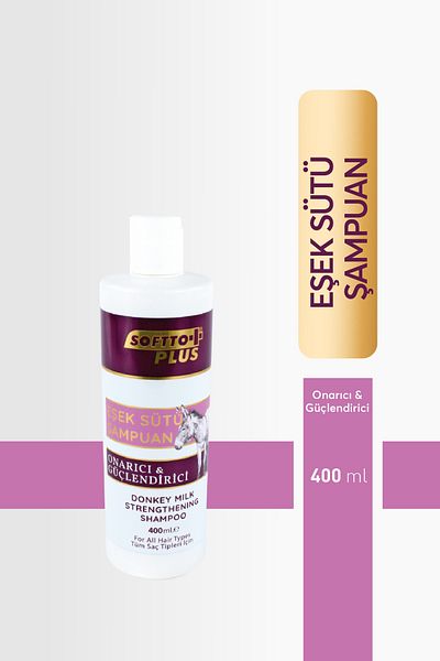 Softto Plus Intense Moisturizing Donkey Milk Shampoo - Easy Comb for Damaged Hair Eleg.3366