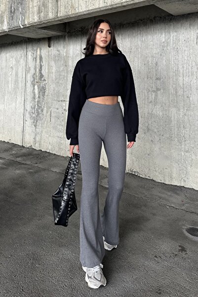 New Now İSPANYOL PAÇA YÜKSEK BEL KAŞKORSE PANTOLON