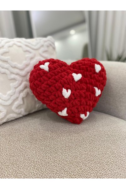 Home Pernă cu model de inimă specială pentru ocazii speciale - Pernă decorativă romantică în formă de inimă / plină de dragoste