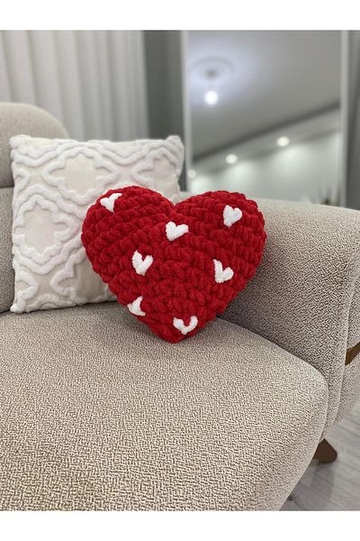Home Heart Patterned Romantic Pillow - Loving Special Daily Decorative
