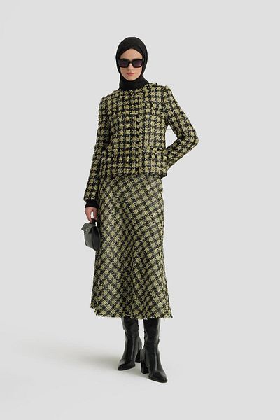 Armine Green Glitter Tweed Jacket - 24K5719