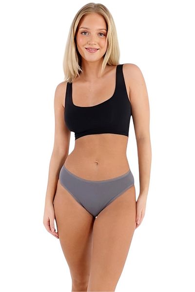 Uniquetrenders Chiloți de bikini din țesătură din jerseu pieptănat din bumbac pentru femei Chiloți de bikini pentru femei 3 culori
