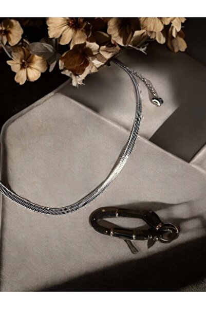 Genel Markalar Kadın Çelik Italyan Zincir Kolye