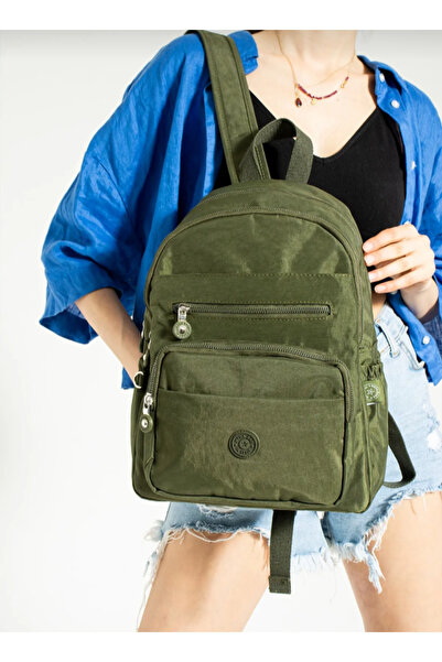 eflanmoda Жіночий рюкзак з багатосекційною крихкою тканиною, розміри 34x26 см