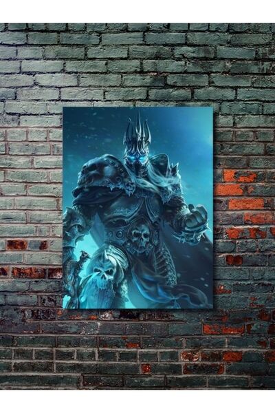 ZNC Lich King - Warcraft - Gaming Posterleri, Özel Tasarım Kağıt Poster, Duva...