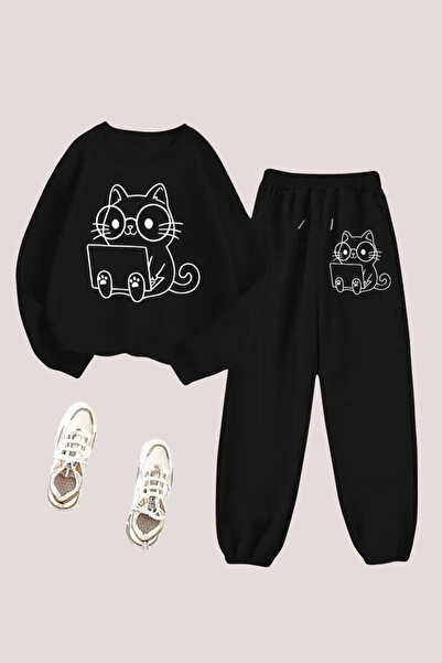 FECCY Set de trening unisex din bumbac, mărime mare