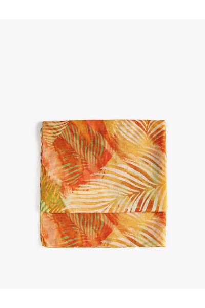 Koton Leaf Patterned Shawl - Stylish and Natural