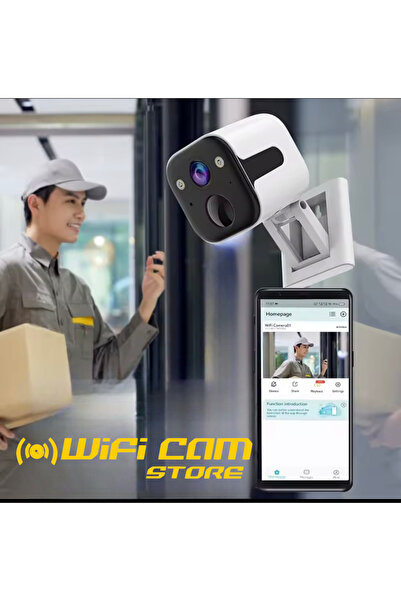 WİFİCAM Pır Sensörlü Şarjlı Wifi Küp Kamera Aylarca Giden Şarj Teknolojisi