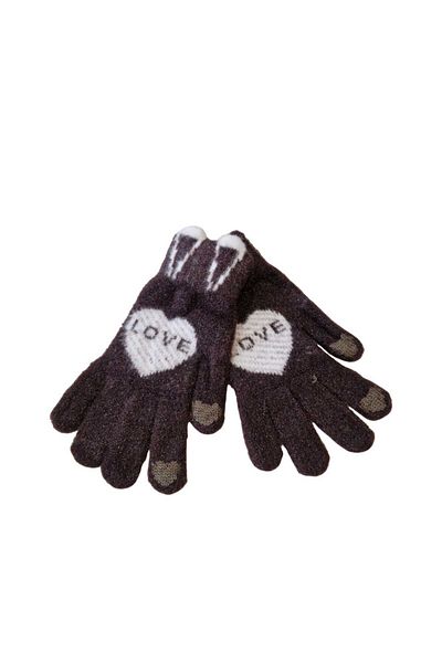 Betülce Double Layer Luxury Quality Love Women's Knitting Gloves