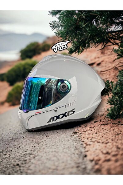 AXXIS Draken Nardo Gri. ''2 Vizörlü'' + ''Sticker'' Hediyeli, Mat Motosiklet Kapali Kask