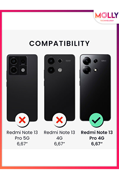 Molly Scarlet Red Edges Thick Pan Silicone Case for Xiaomi Redmi Note 13 Pro 4g