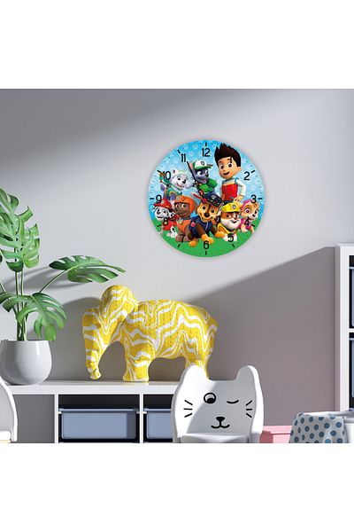 HET Concept Baby Kids Room Tutorial Silent Flowing 28cm Wall Clock Uv Print Clock Colorful and Fun Decor