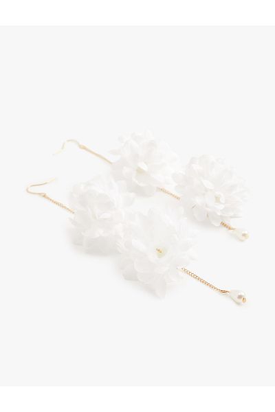 Koton Voluminous Floral Earrings Medium Size