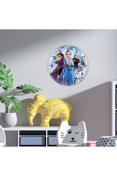 HET Concept Baby Kids Room Tutorial Silent Flowing 28cm Wall Clock Uv Print Clock Colorful and Fun Decor