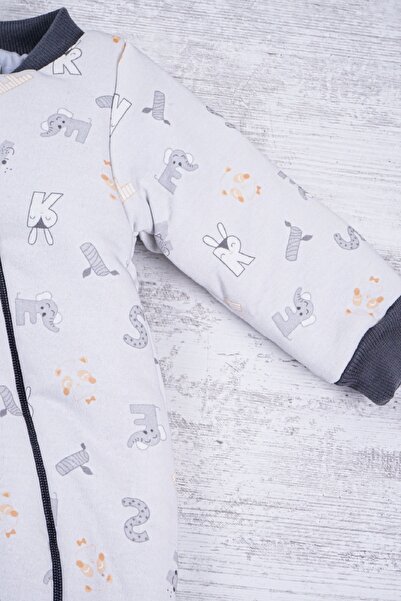 PODİUM GİYİM Cute Alphabet Printed 100% Cotton 2.5 Tog Winter Sleeping Bag