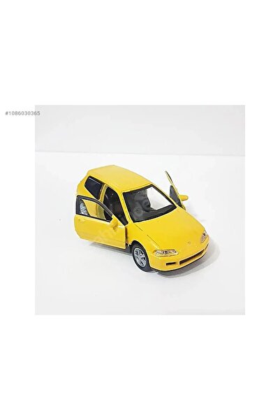 CarStore HONDA CİVİC SARI FULL METAL MODEL 1/36 MAKET MODEL ARABA