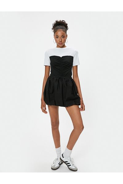 Koton Tricou fără bretele din material cu mânecă scurtă