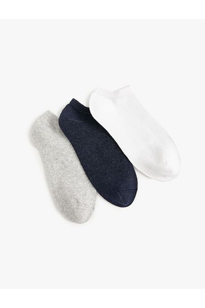 Koton 3-Piece Basic Booties Socks Set - Multicolored