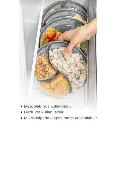 VİZYON Deep Freezer Compartment Storage Container Ice Box Organizer Breakfast