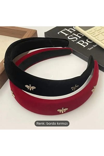 Accessories Vanilla Avenue Bee Inspired Stylish Velvet Burgundy Women's Crown