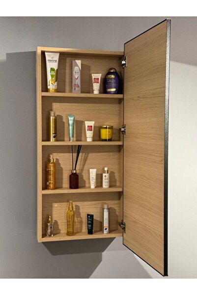 boreas design Vista Tek Kapaklı Aynalı Banyo Dolabı Üst Modülü