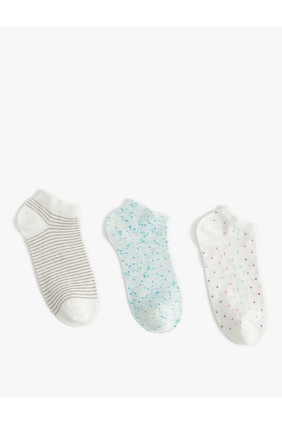 Koton Set de 3 șosete papuci cu dungi - Multicolor