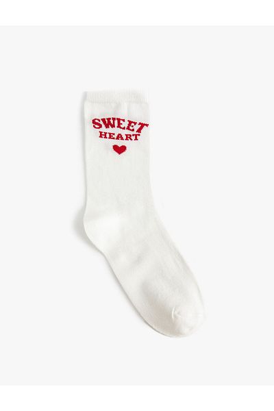 Koton Slogan Patterned Stylish Socks